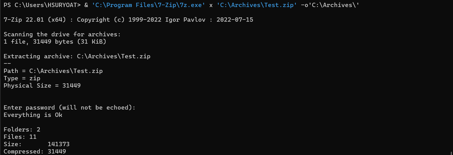 How to Zip and Unzip File with Password in PowerShell ByteInTheSky